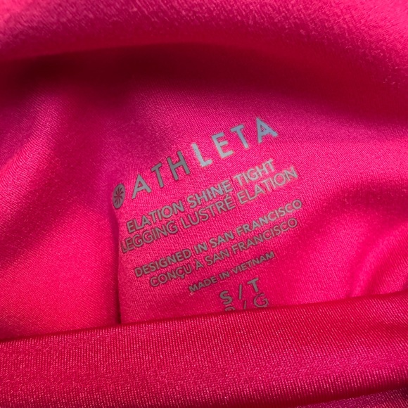 NWOT Athleta Elation Hot Pink Shine Tight Women’s Leggings - Picture 3 of 7